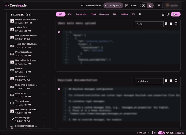 Run secure sql snippets